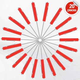 Shimeyao 20 Pcs Pocket Screwdriver Bulk Mini Clips Pocket Screwdriver Magnetic Slotted Screw Driver Screwdriver with Magnet for Mechanical Electrician Technician(Red)
