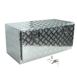 EASYBERG 36 Inch Aluminum Tool Box, 5 Bar Underbody Tool Box Pick Up Storage Orgainzer Toolbox with T-Handle Latch,Lock and Keys