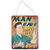 Retro Hanging 'Man Cave Manly Men Doing Manly Things 'Metal