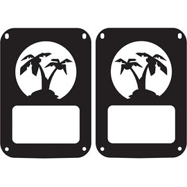 JeepTails Palm Tree Inverted Tail Lamp Light Covers Compatible with Jeep JK Wrangler Set of 2