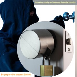 Posnaland Door Knob Lockout Device, Cover Iock, Door Handle, Faucet Safety Cover Iock, Temporary Door Handle Combination Iock to Prevent Entry into Keyhole (Without Padlock) Stainless Steel