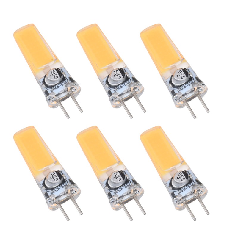 6PCS GY6.35 Bulb 5W COB Light Bulb 500lm Silicone Ceiling