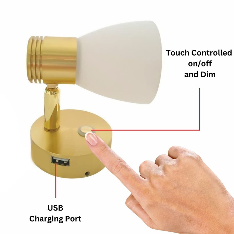 MARVIX LED Reading Light 12V 24V Spotlight Touch Control Dimmer
