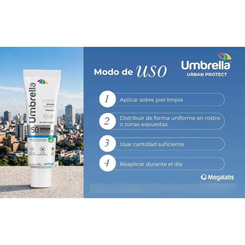 Megalabs - Umbrella Urban Protect Spf-50 | Piel Mixta A