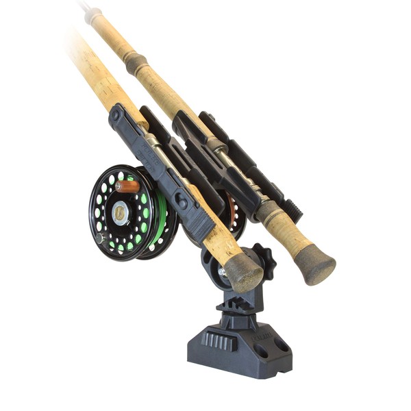 Folbe Double Storage Fly Rod Holder/Rack with Pedestal Mount
