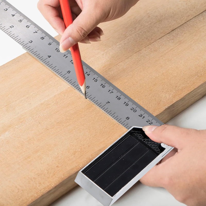 Aomhrek Multi-Function Square Set, 10"/250mm Angle Measurement Tool, T Square,
