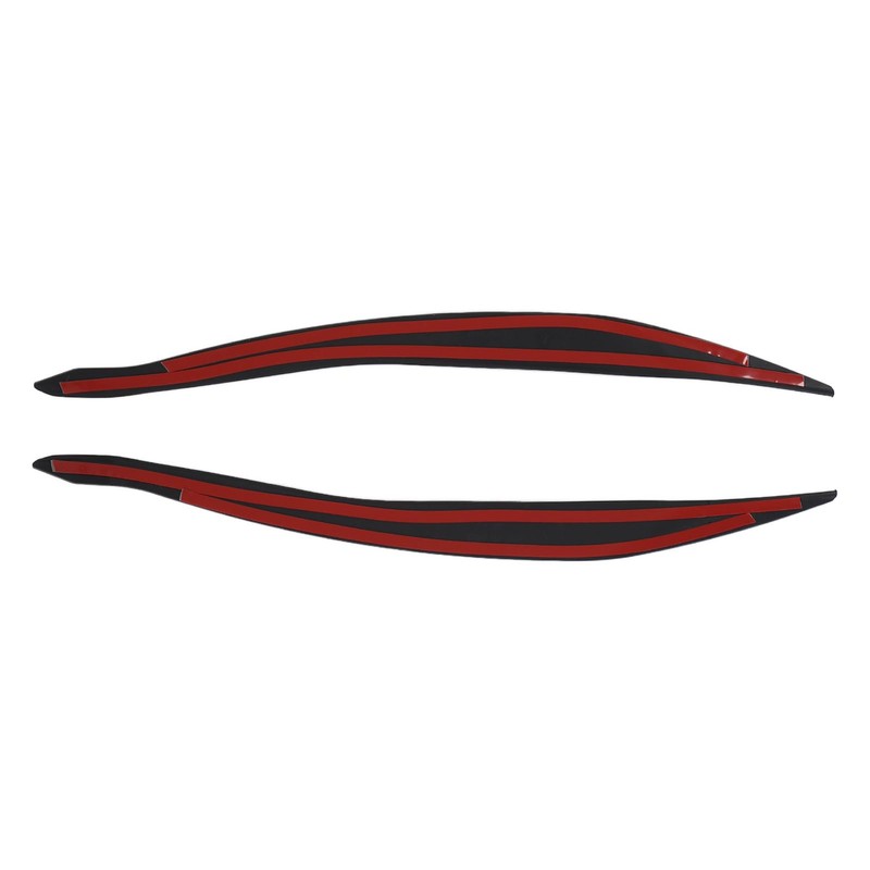 Front Headlight Eyebrow Cover ABS Black Front Headlight Lamp Eyebrow