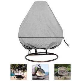 HONCENMAX UPGRADE Patio Hanging Chair Cover - Cocoon Egg Chair Cover - for Rattan Wicker Swing Seat Chair - Waterproof Furniture Protective Cover - for Double Swinging Chair (230 * 200cm)