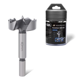 Forstner Drill Bit Multi-tooth Wood Drill Bit 40 mm Flat Wing Drill with Round Shank Wood Drill Bit for Drilling in Plywood, Wood, Plastic