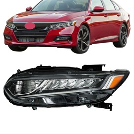 munirater 33150-TVA-A01 HO2502187 Driver Side Pair Headlamp Halogen Headlight Assembly Replacement for 2018 2019 2020 Accord Left Side