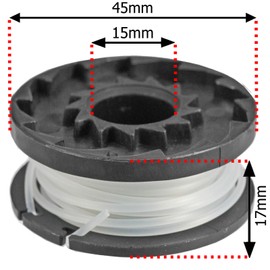 SPARES2GO 4m Spool & Line for Spear & Jackson S1825CT S3630CT Strimmer Trimmer (Pack of 3)