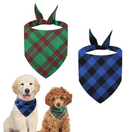 2PC Unique Style Paws Dog Bandanas Pet Dog Bandanas Cotton Triangle Dog Scarfs Triangle Bibs for Small Medium Large Dogs