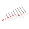 10pcs Nail Art Drill Bits Set Remove Nail Glue Stainless
