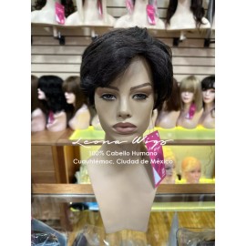Leona Wigs Peluca Oncológica Castaño Oscuro 100% Cabello Humano