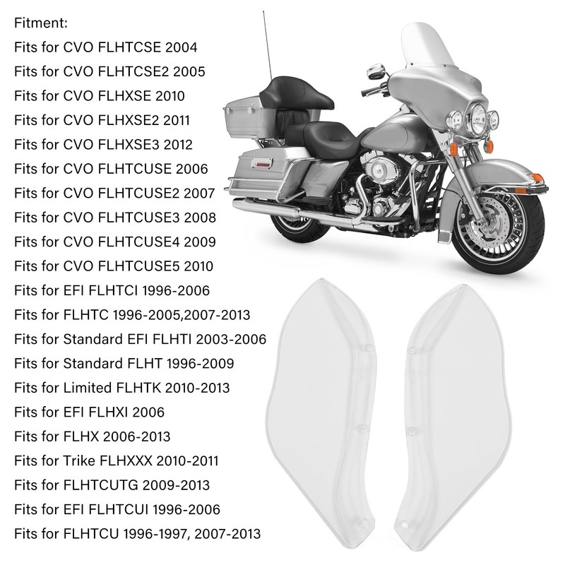 Side Wing Windshield Left Right Air Deflector Fairing for CVO