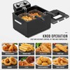 Vexon Large Electric Deep Fryer 4.9L/20 Cups, 1800W Black Stainless