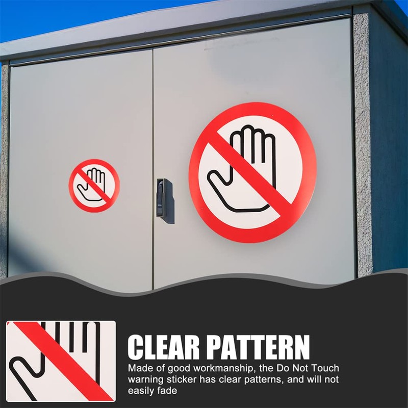 FOMIYES 10 Pieces No-Touch Sign Stickers Dont Touch Warning Sign