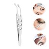 VICASKY 2pcs Long Eyebrow Precision Tweezers Stainless Steel Eyelid Massage