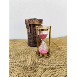 Antique Vintage Brass Hourglass Small Brass Sand Clock Vintage Brass Sand Watch Sand Timer Hourglass for Home and Office Decor Mini Sand Timer Hourglass for Your Love Owen
