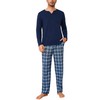 Bresdk Men's Pyjamas Sets Soft Cotton Mens Pjs Sets Long