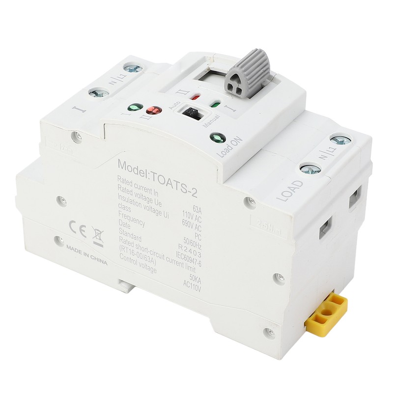 Dual Power Automatic Transfer Switch 2P 16A ATS Electrical Circuit