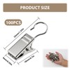 100 Stainless Steel Curtain Clips, Multifunctional Curtain Hooks, Durable Metal