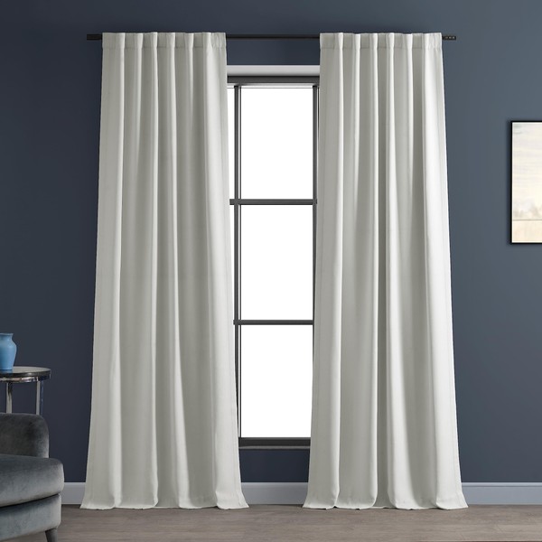 HPD Half Price Drapes Bellino Room Darkening Curtain 50 X 96 (1 Panel), BOCH-PL1611-96, Chalk Off White