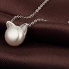 Cat Necklace Pearl Cat Necklace Silver Cat Necklace Womens Cat
