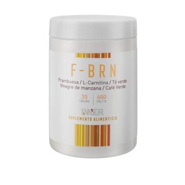 INNER  F-BRN  Frambuesa, L-Carnitina, Té Verde, Vinagre de Manzana, Café Verde  Termogénico Natural  Para 30 días                                     