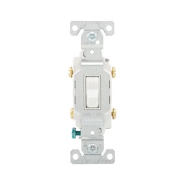 EATON CS220W Arrow Hart Eagle Cs Toggle Switch, 120/277 Vac, 20 A, 2 P, White