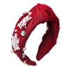 Emulily Beaded Snow flake Headband Knotted Beads and Jeweled Christmas