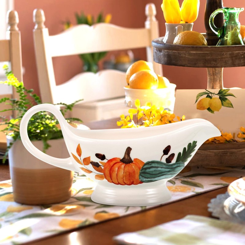 Mikinona Pumpkin Sauce Bowl Large Serving Bowl Lid Perfect for