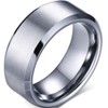 8mm Stainless Matte Brushed Classical Simple Plain Wedding Band Ring