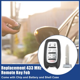 ACROPIX 433 MHz Key Fob Keyless Entry Remote Fit for Chrysler Pacifica Voyager - Pack of 1 Black