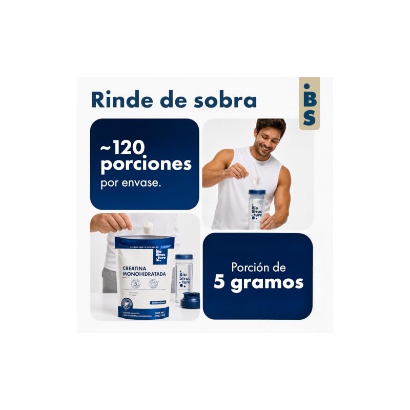 Creatina Monohidratada Sin Sabor 600g Suplemento Alimenticio