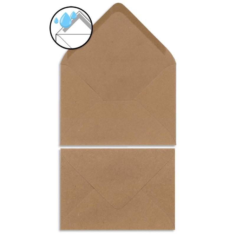 25 Letter Paper Sets DIN A5 - Natural Paper in