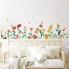 LOMILY Girl Room Flowers Wall Stickers Large,Kids Bedroom Wall Decals,Daycare
