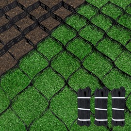 Gravel Grid 3" Thick Geo Ground Grid, 36x4 FT Geo Cell Gravel Retainer 1885 LBS Per Sq ft, Foldable Permeable Stabilization System with Connection Buckles for Driveway Walkway Landscaping and Slopes