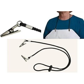 2Pcs Black Adjustable Bib Holder Clips Napkin Holders Napkin Clip Neck Chain for Adult Napkin Holders Kitchen Utensils Gadgets