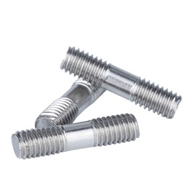 Stainless Steel Double End Threaded Stud Screw BOL Double End Thread Rod 304 Stainless Steel Stud Bolts Rod Tooth Stick Dual Head Threaded Bar M3 M4 M5 M6 M8 M10 M12 M14 M16(190mm,M3 (5pcs))