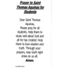 Prayer to Saint Thomas Aquinas for Students U - Laminated