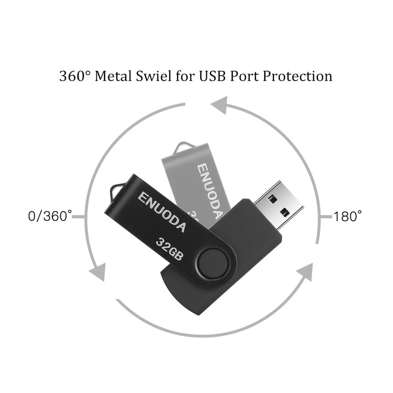 ENUODA 32 GB USB Stick Memory Stick USB 2.0 Rotate