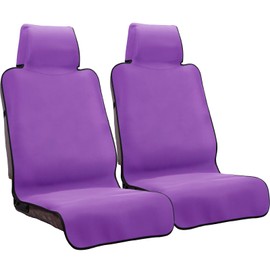 INFANZIA Premium Waterproof Seat Cover 2 Pcs Upgraded Car Seat Protector Neoprene Universal Fit, 100% Washable Removable Non-Slip Sweat Car Seat Towel Cover, Perfect for Gym, Yoga (Purple, Two)