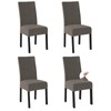 Easy-Going Stretch Chair Covers, Set of 4, Fleece Chair Covers