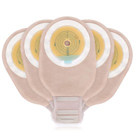 OUCHAN 1-Piece Ostomy Bags Colostomy Pouch with Hook and Loop 12”, Cut-to-Fit(20 pcs/Box)