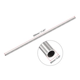 uxcell 304 Stainless Steel Round Tube 5mm OD 0.5mm Wall Thickness 300mm Length 3 Pcs