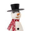 B2S BACK2SEASON Fence Figurine Snowman Iron Winter Fence Decoration Fence
