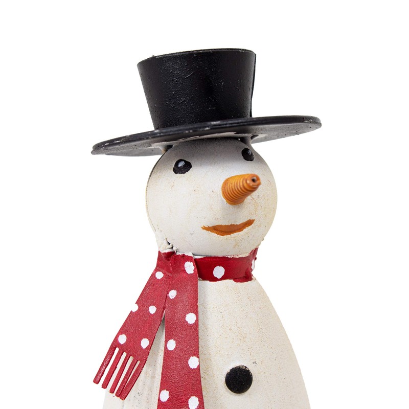 B2S BACK2SEASON Fence Figurine Snowman Iron Winter Fence Decoration Fence