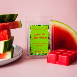 Show Me Your Melons - Ripe Juicy Watermelon Scented Wax Melt - 1 Pack - 2 Ounces - 6 Cubes - Poured in USA