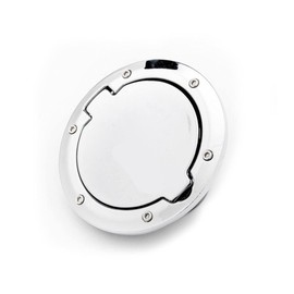 AISHANBAIHUODIAN Car Fuel Filler Door Cover Gas Tank Cap Fit for Jeep Wrangler JK Unlimited Sedan Coupe 2 4 Door 2007-2017 Chrome Black (Color : Chrome)